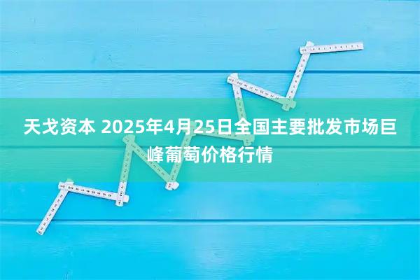 天戈资本 2025年4月25日全国主要批发市场巨峰葡萄价格行情